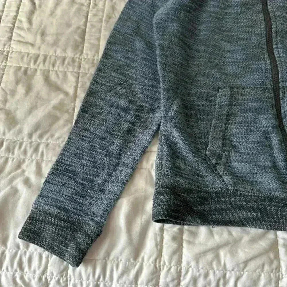Union bay grunge blue gray zip up hoodie sweatshirt long sleeve youth medium - Picture 4 of 6